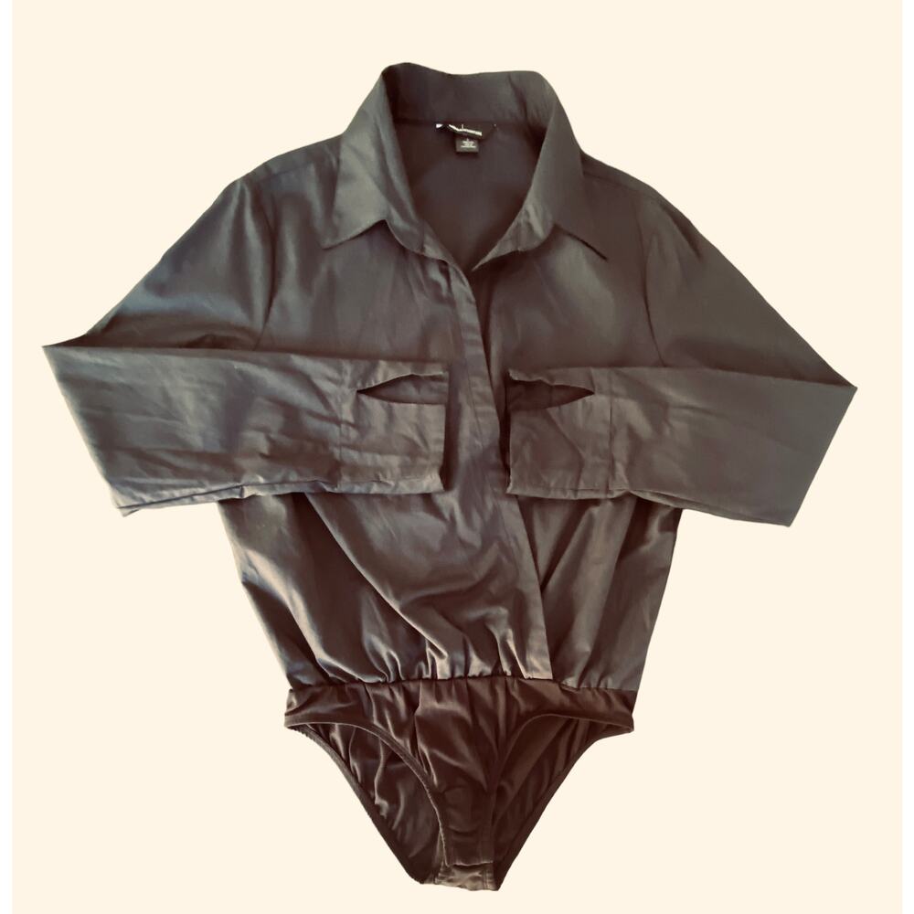 Moda Black Wrap Bodysuit SZ L C100063